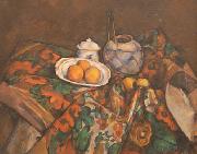 Paul Cezanne Still Life with Ginger Jar, Sugar Bowl, and Oranges oil painting reproduction